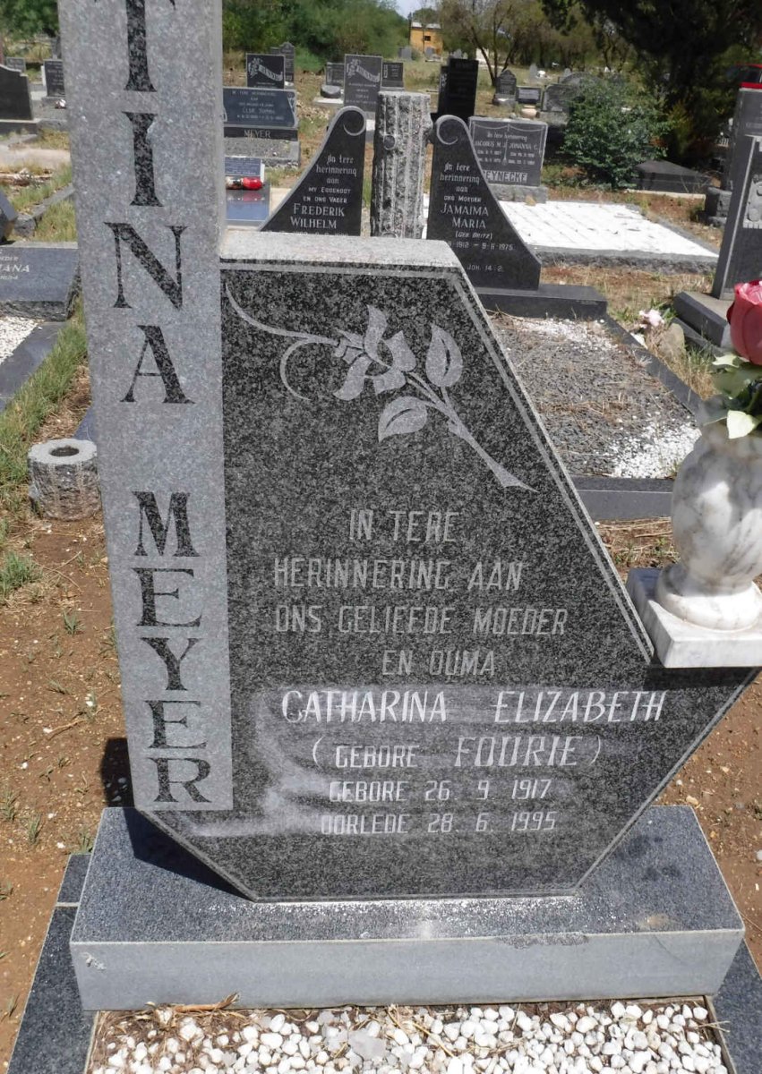 MEYER Catharina Elizabeth nee FOURIE 1917-1995