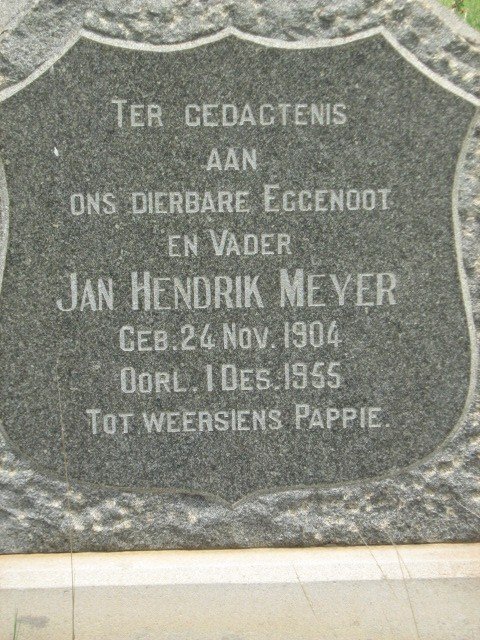 MEYER Jan Hendrik  1904-1955