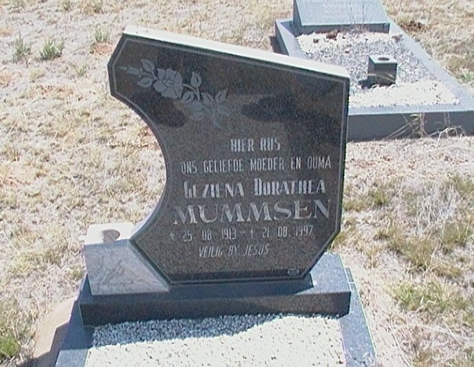MUMMSEN Geziena Dorathea 1913-1997