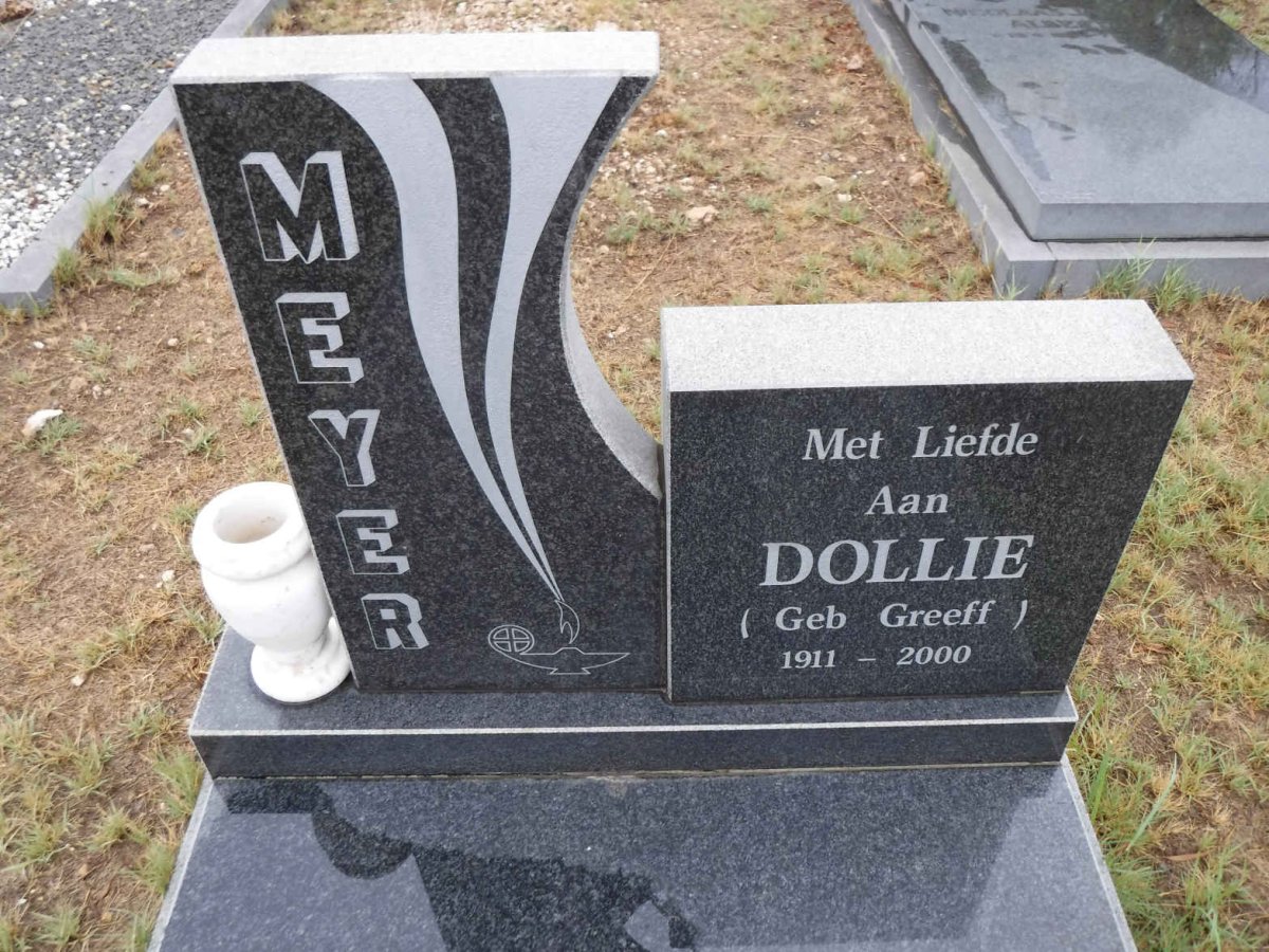 MEYER Dollie nee GREEFF 1911-2000