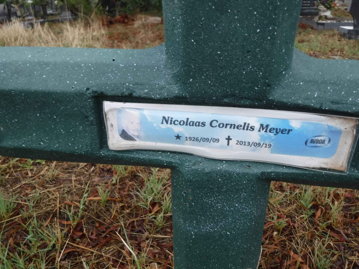 MEYER Nicolaas Cornelis 1926-2013
