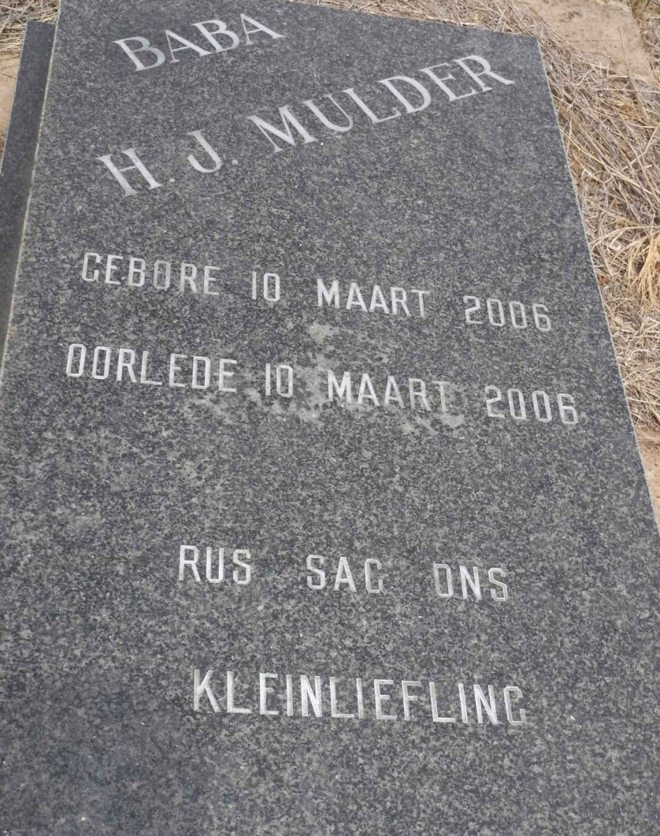 MULDER H.J. Baba 2006-2006