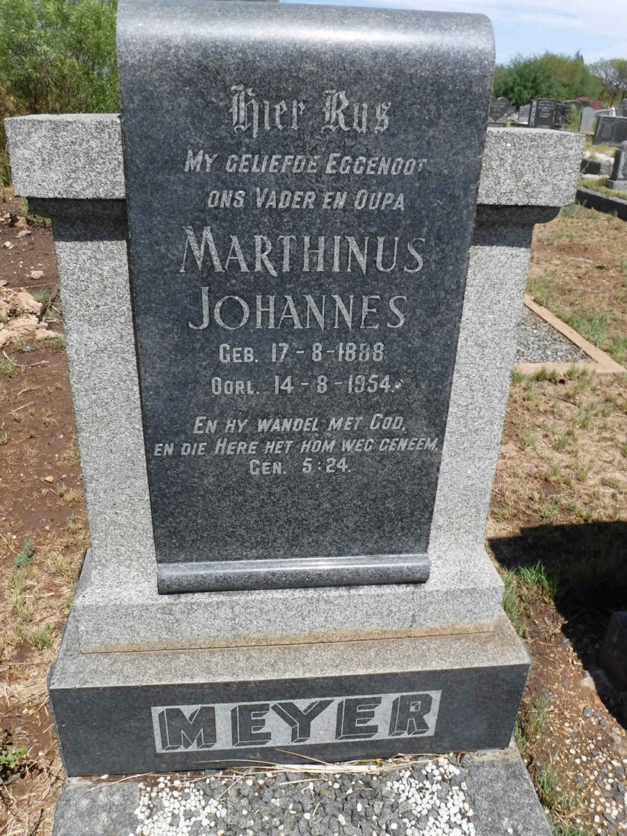 MEYER Marthinus Johannes 1888-1954