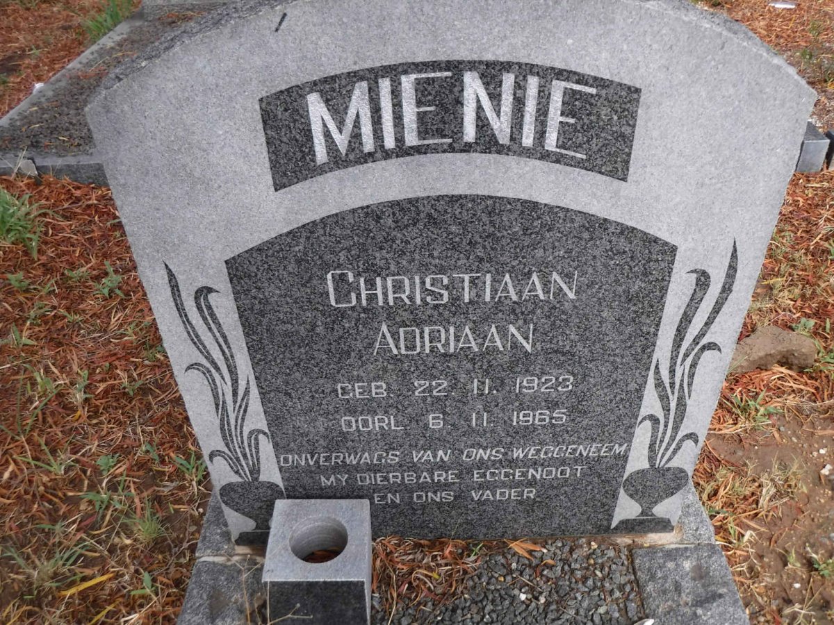MIENIE Christiaan Adriaan 1923-1965