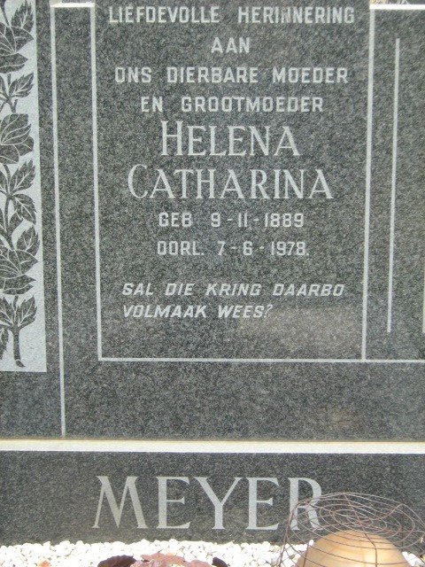MEYER Helena Catharina 1889-1978