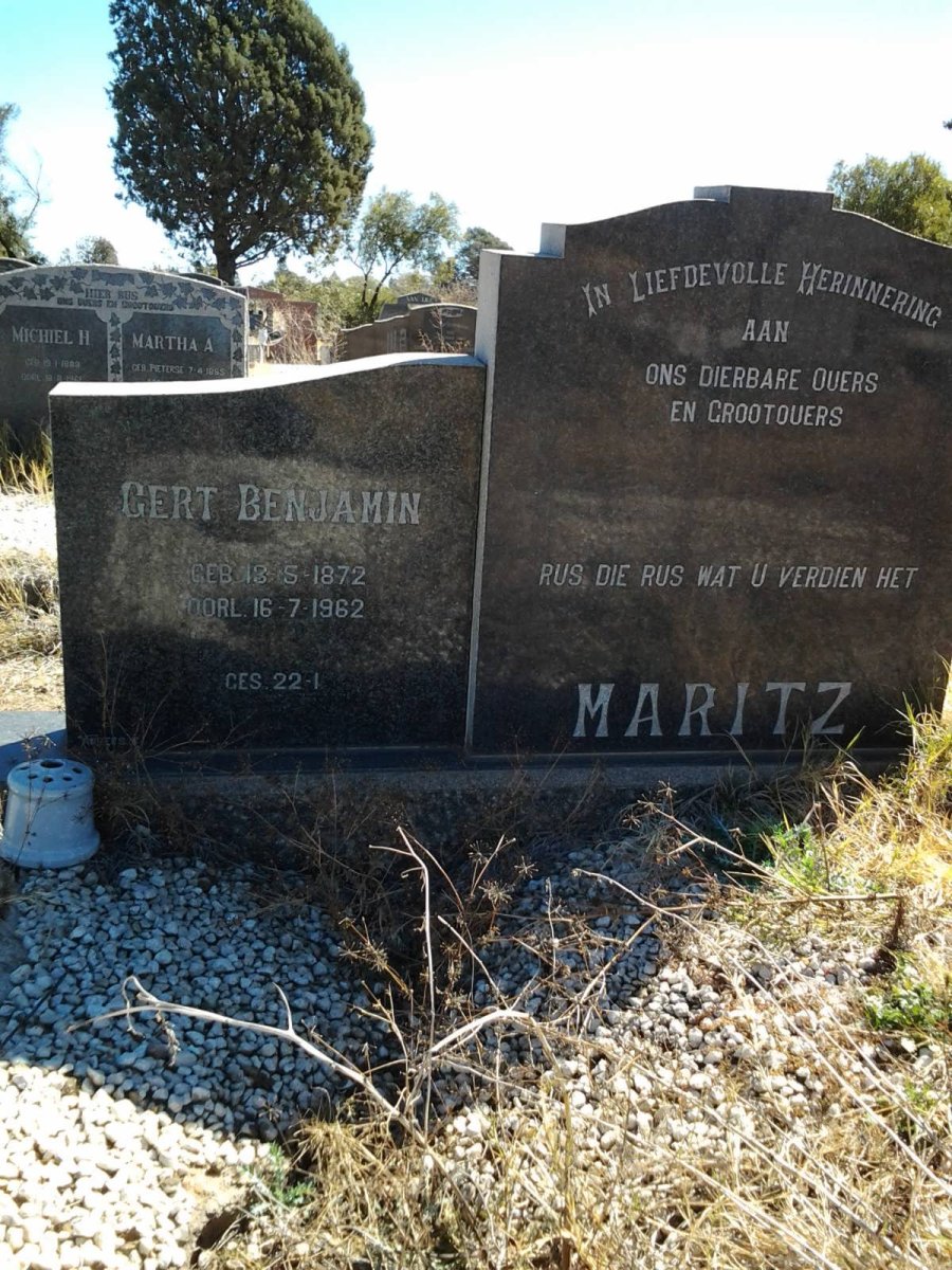 MARITZ Gert Benjamin 1872-1962