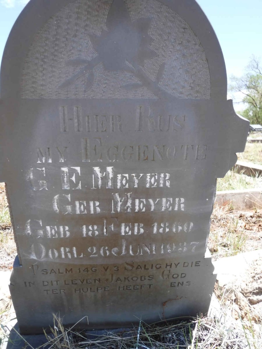 MEYER G.E. nee MEYER 1860-1937