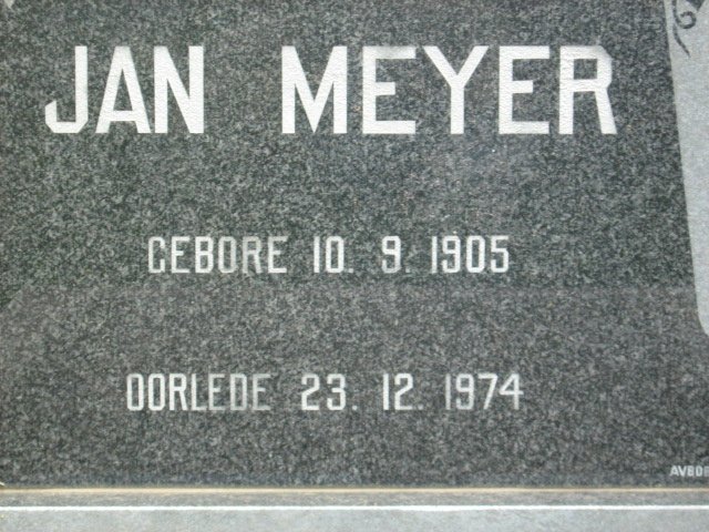 MEYER Jan 1905-1974