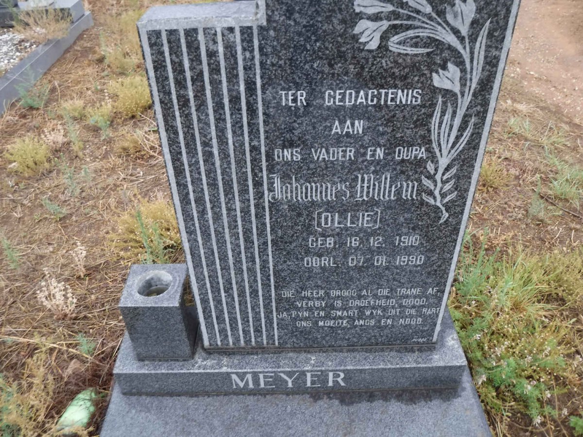 MEYER Johannes Willem 1910-1990