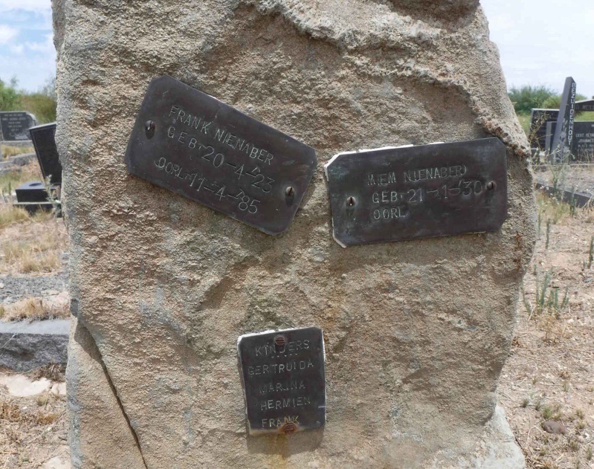 NIENABER Frank 1923-1985 &amp; Miem 1930-