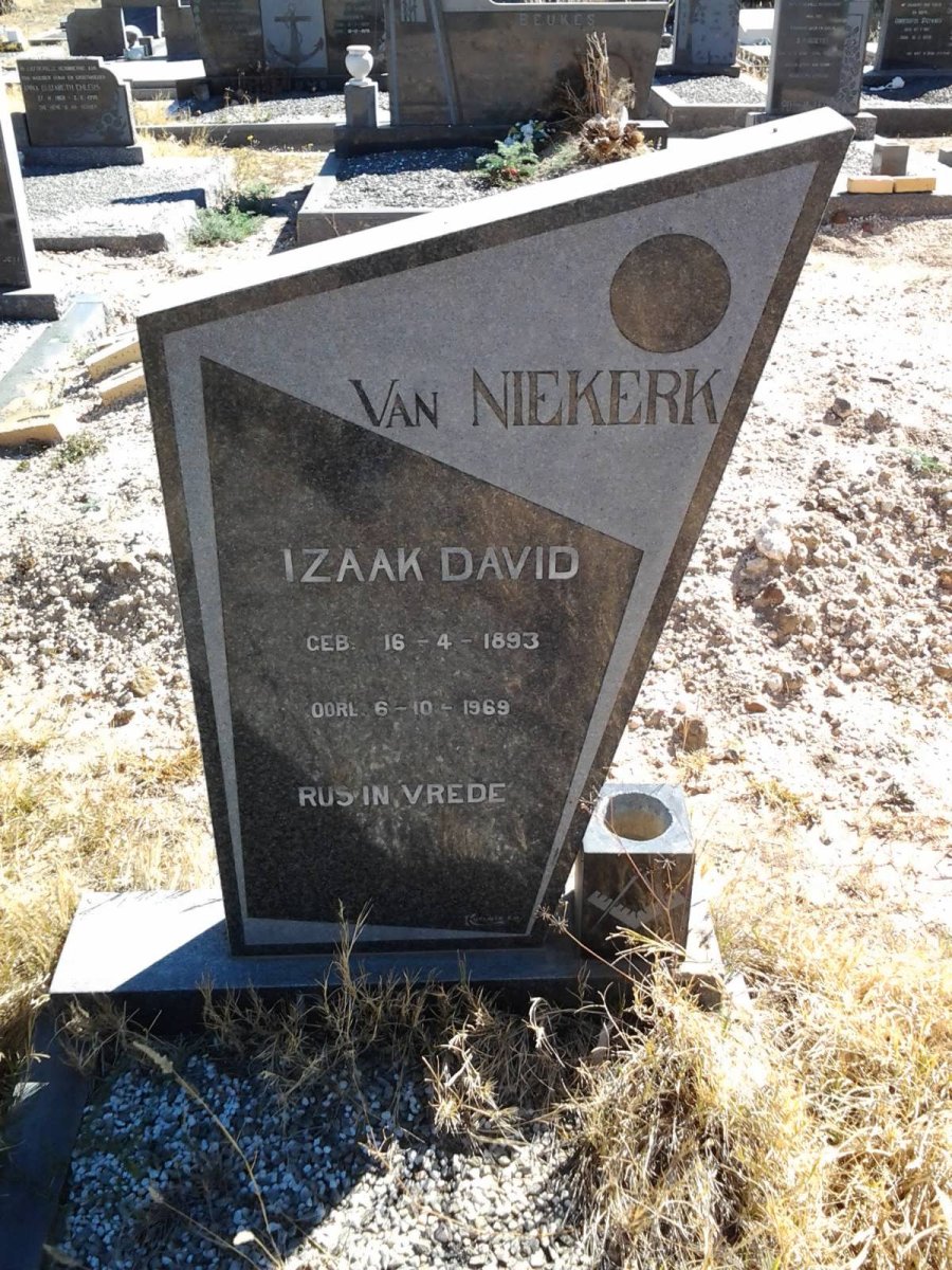NIEKERK Izaak David, van 1893-1969