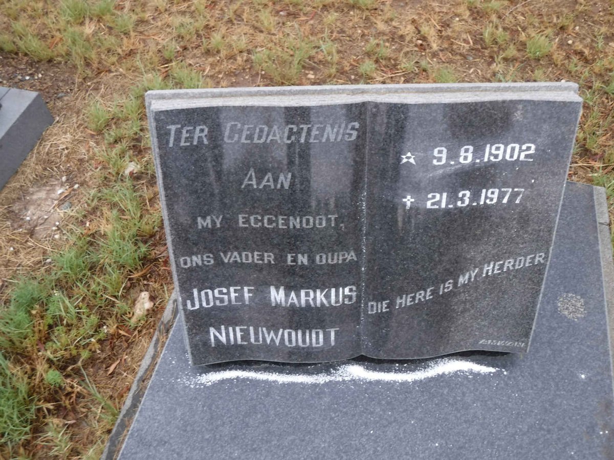 NIEUWOUDT Josef Markus 1902-1977