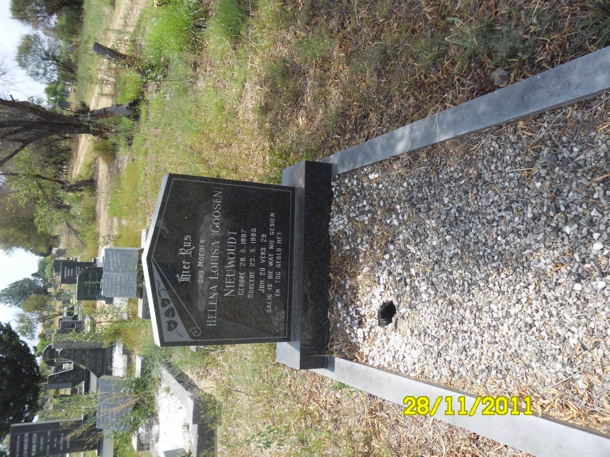 NIEUWOUDT Helena Louisa nee GOOSEN 1897-1985