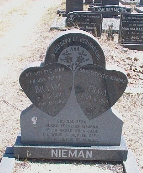 NIEMAN Braam 1961-1986 &amp; Olga 1964-