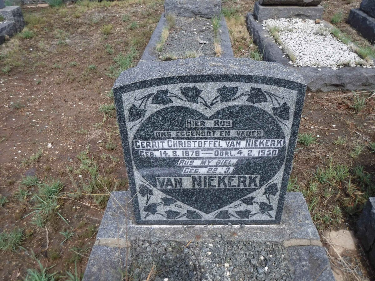 NIEKERK Gerrit Christoffel, van 1878-1950