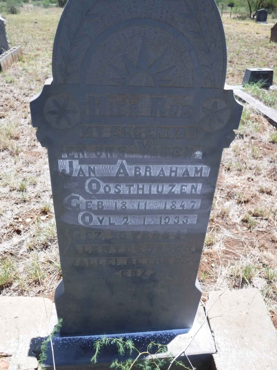 OOSTHUIZEN Jan Abraham 1847-1933