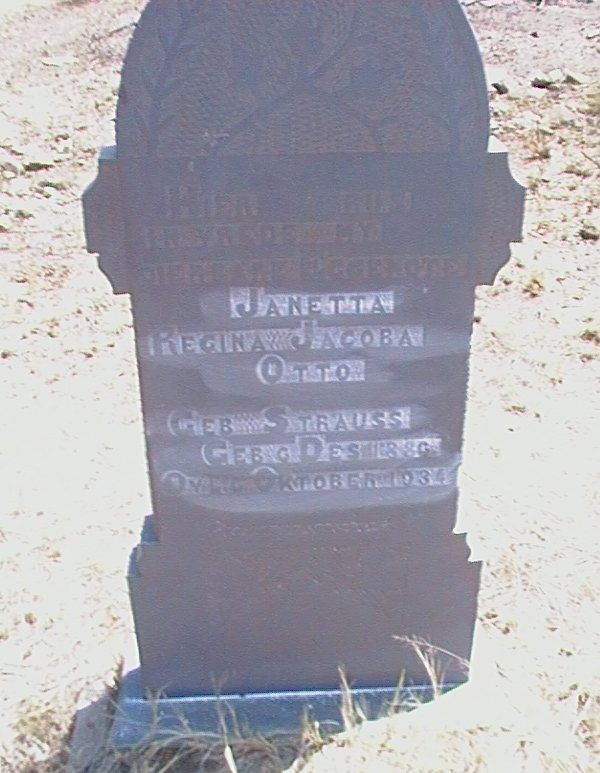 OTTO Janetta Regina Jacoba nee STRAUSS 1886-1934