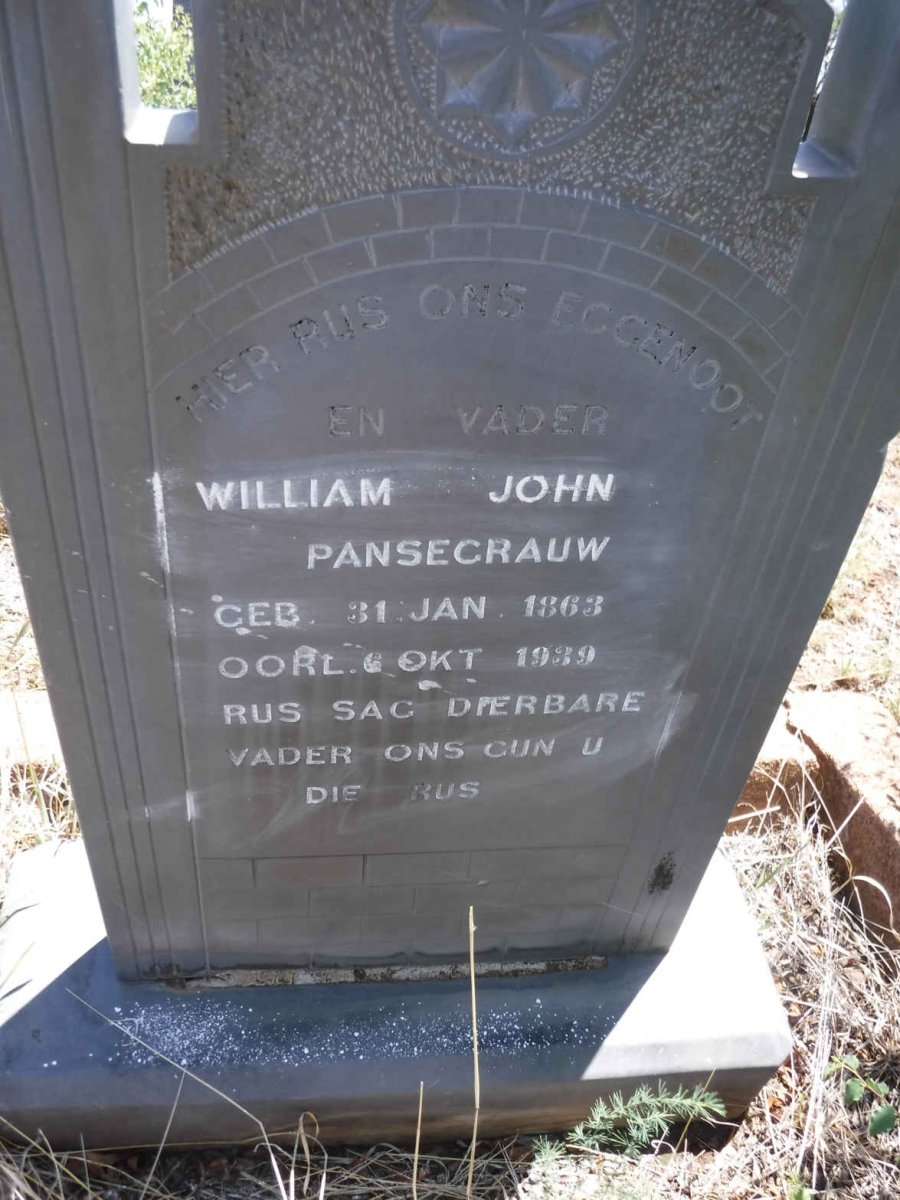 PANSEGRAUW William John 1863-1939