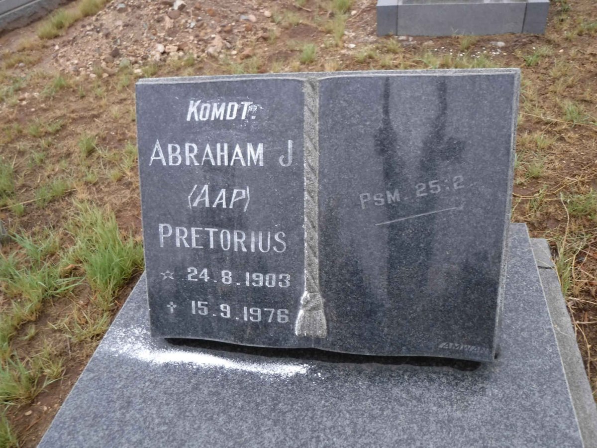 PRETORIUS Abraham J. 1903-1976