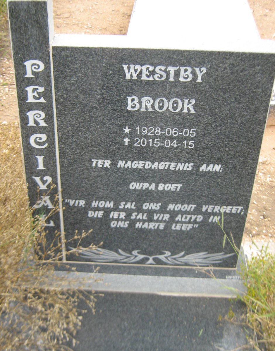 PERCIVAL Westby Brook 1928-2015