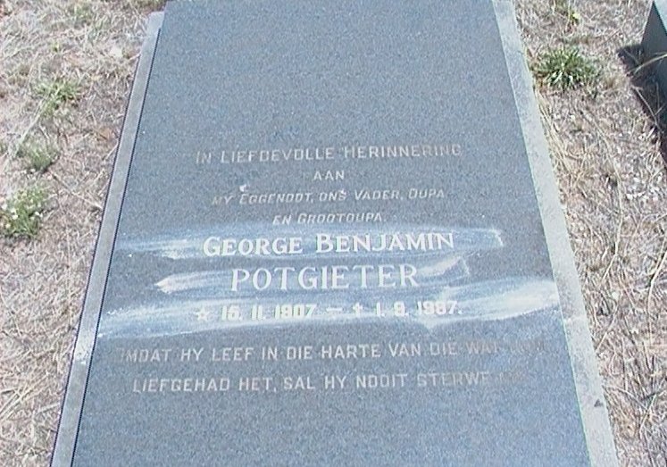 POTGIETER George Benjamin 1907-1987