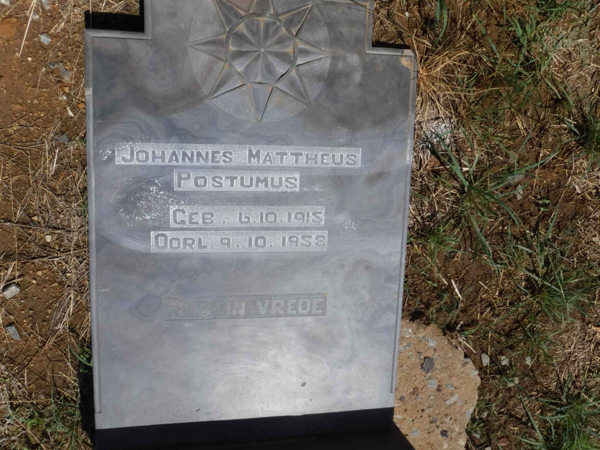 POSTUMUS Johannes Mattheus 1915-1958
