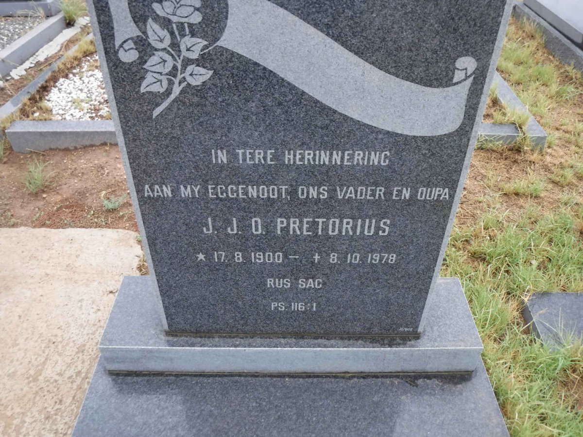 PRETORIUS J.J.O. 1900-1978