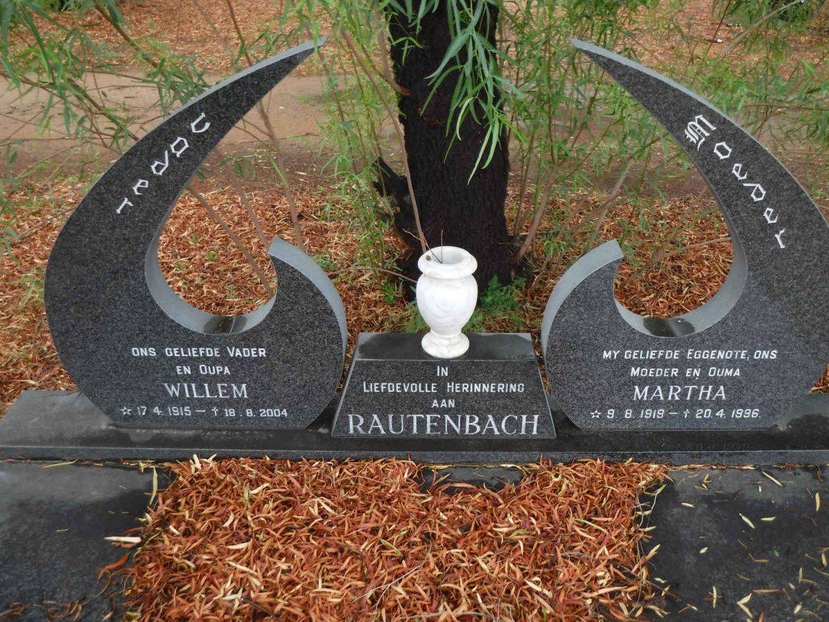 RAUTENBACH Willem 1915-2004 &amp; Martha 1919-1996