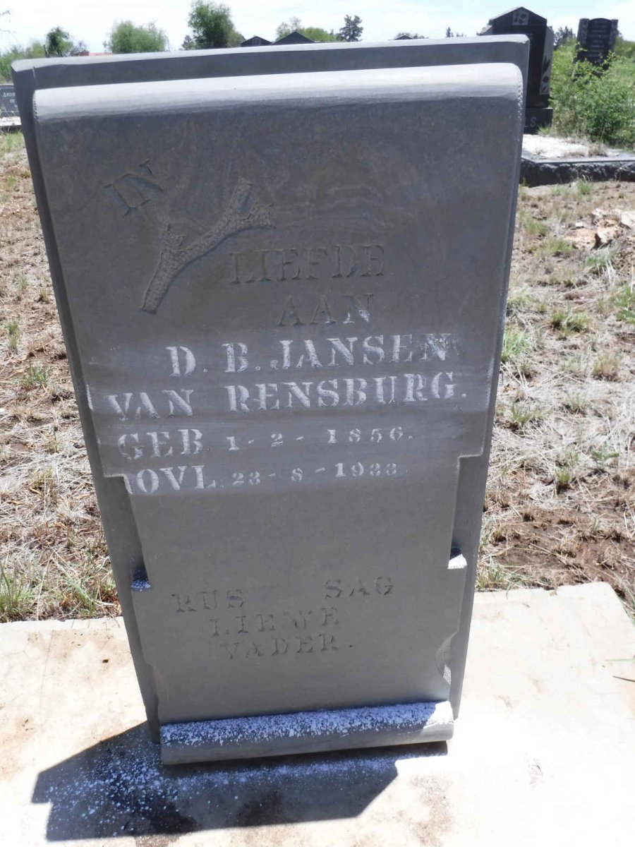 RENSBURG D.B., Jansen van 1856-1933