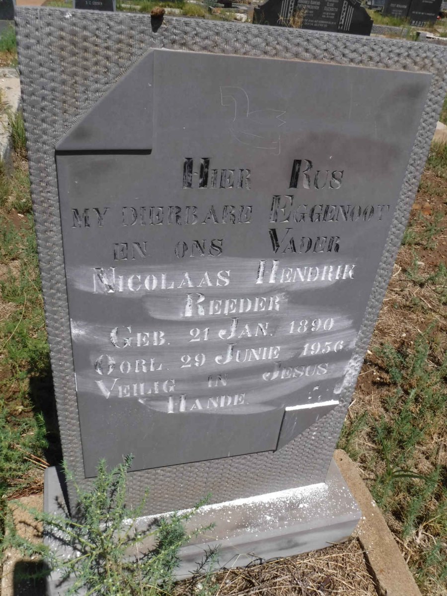 REEDER Nicolaas Hendrik 1890-1956