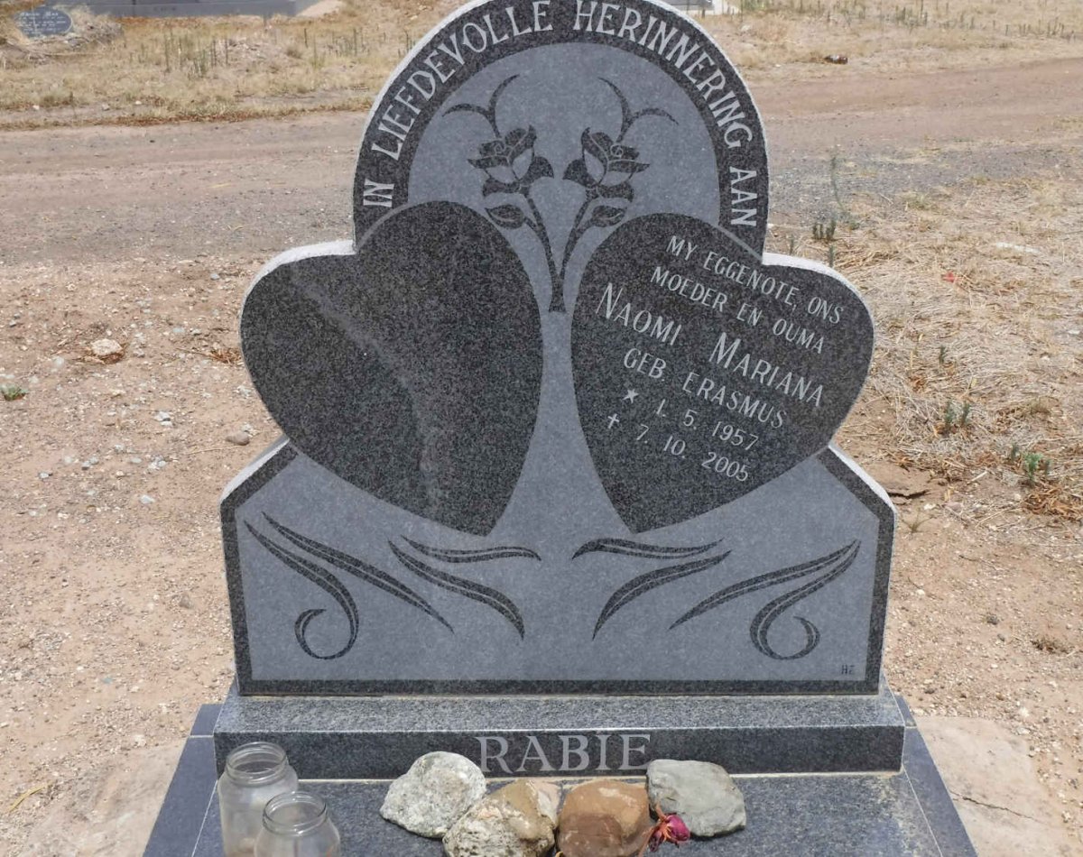 RABIE Naomi Mariana nee ERASMUS 1957-2005
