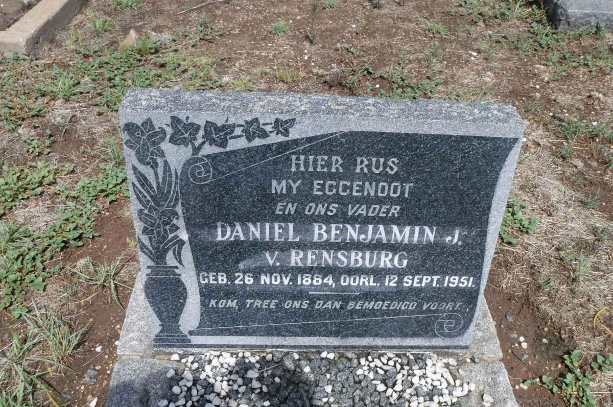 RENSBURG Daniel Benjamin, J.v. 1884-1951