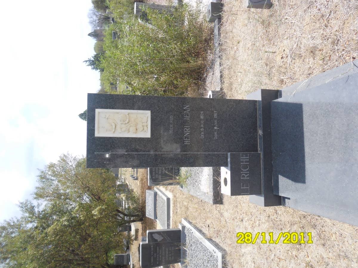 RICHE Henri Jean, le 1924-1967