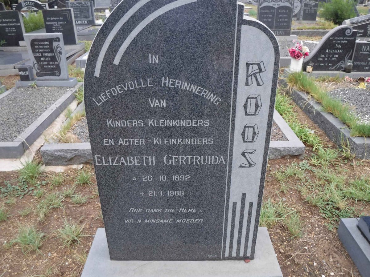 ROOS Elizabeth Gertruida 1892-1988