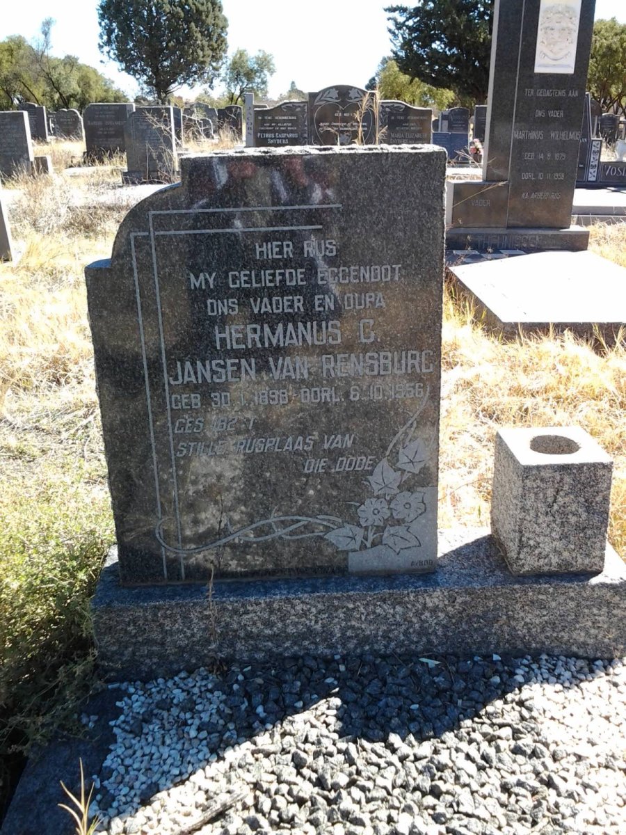 RENSBURG Hermanus G., Jansen van 1898-1956