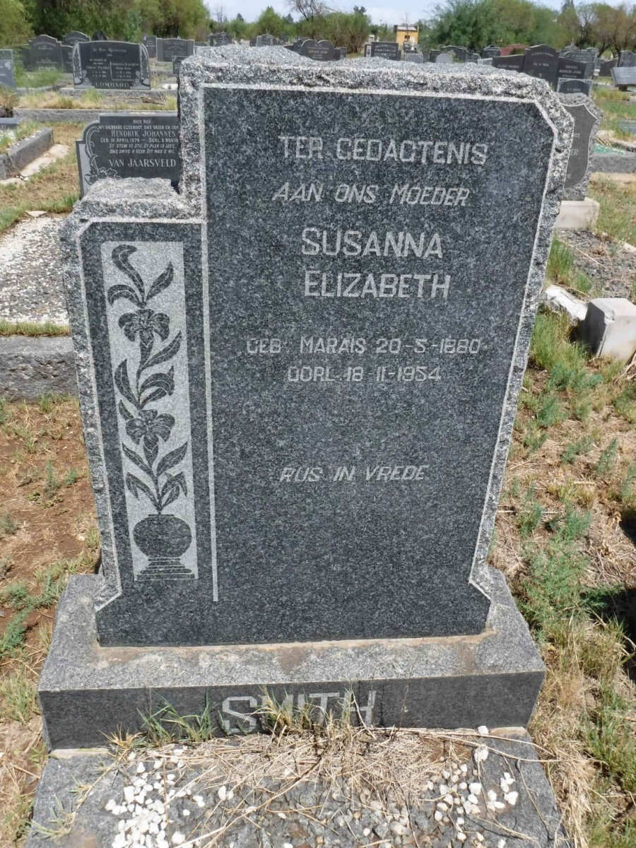 SMITH Susanna Elizabeth nee MARAIS 1880-1954