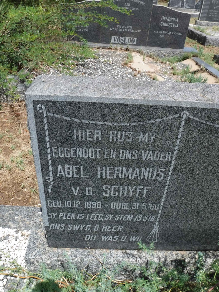 SCHYFF Abel Hermanus, v.d. 1890-1960