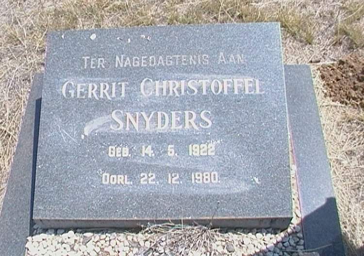 SNYDERS Gerrit Christoffel 1922-1980