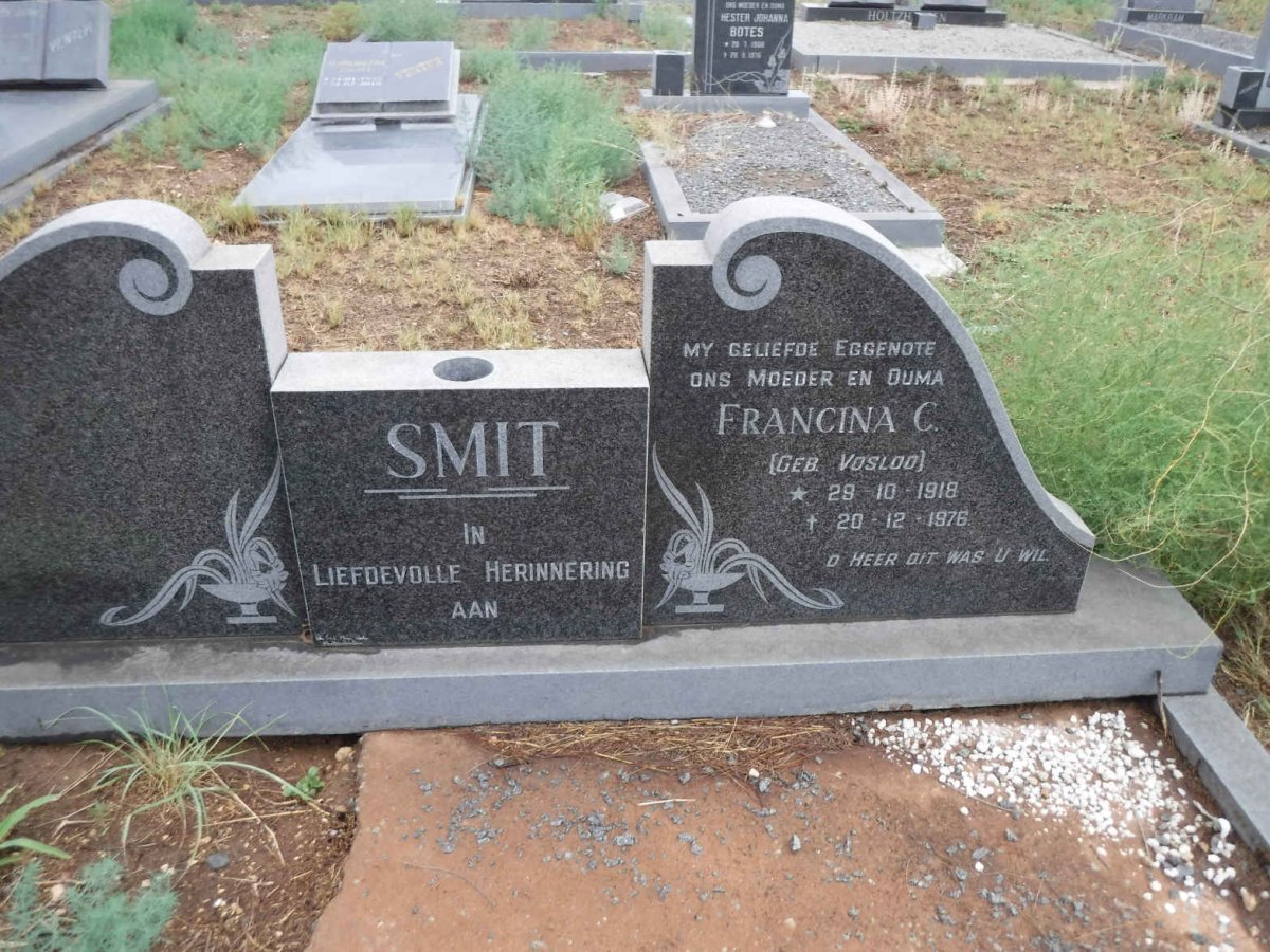 SMIT Francina C. nee VOSLOO 1918-1976