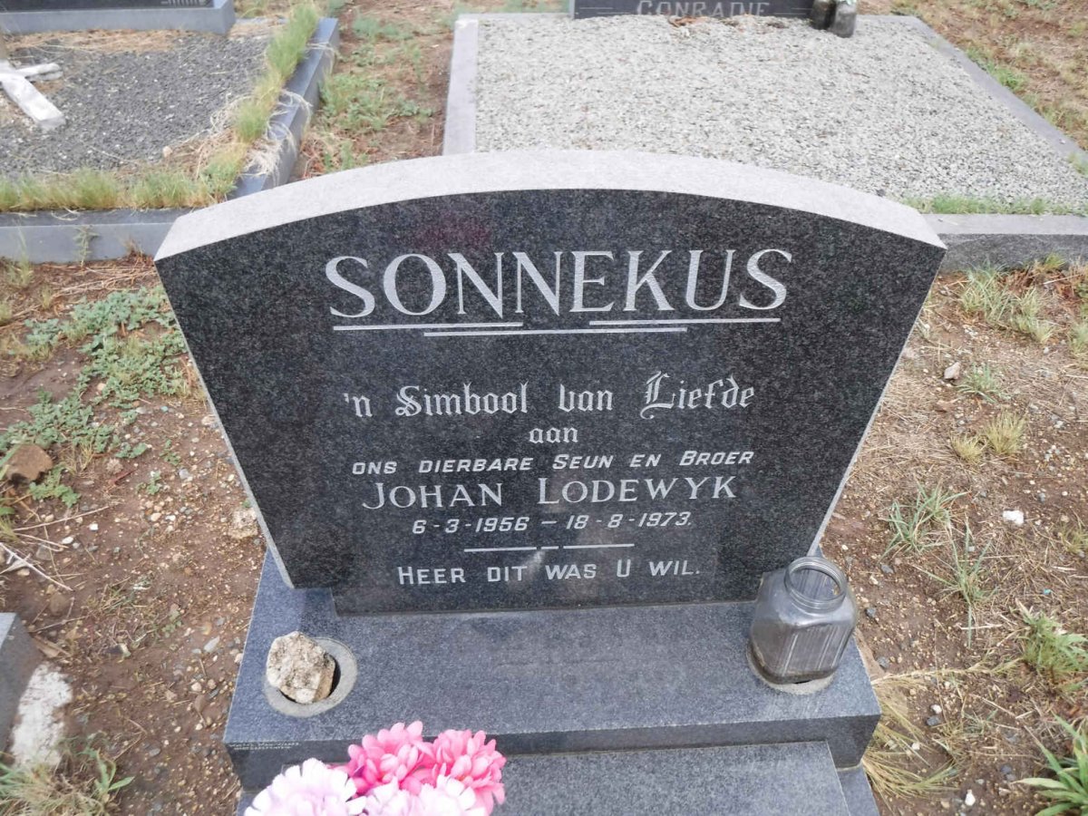 SONNEKUS Johan Lodewyk 1956-1973