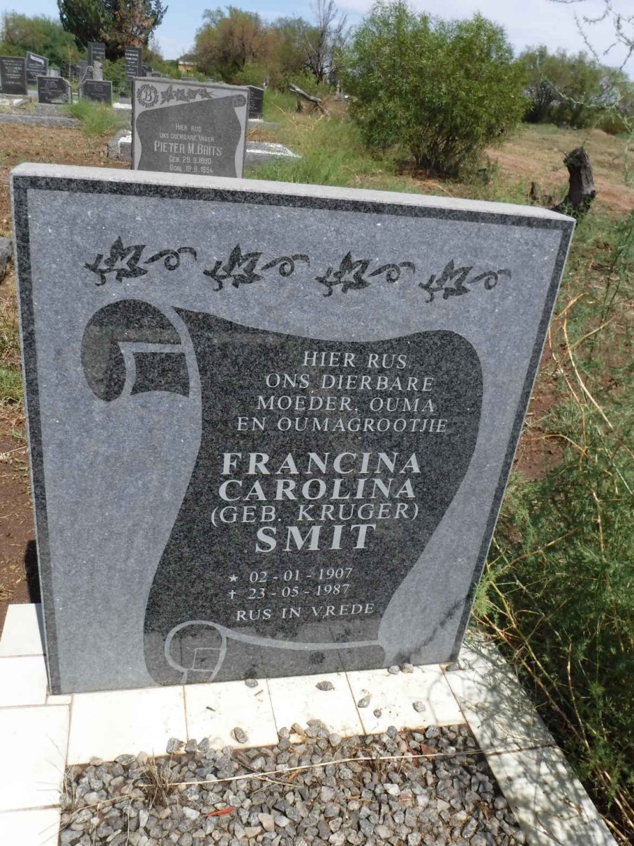 SMIT Francina Carolina nee KRUGER 1907-1987