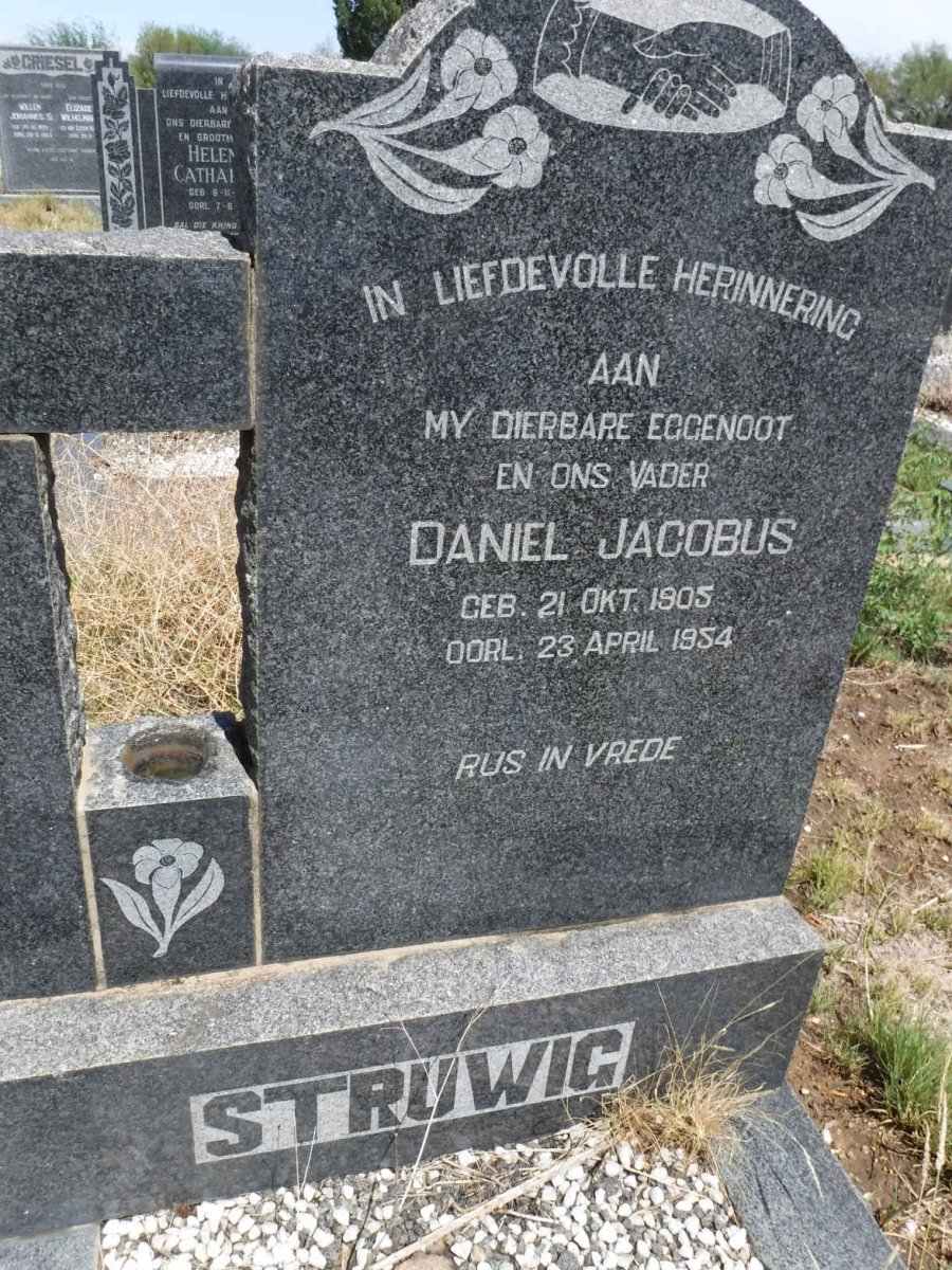 STRUWIG Daniel Jacobus 1905-1954