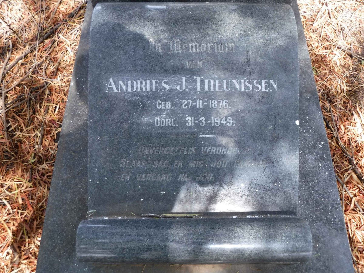 THEUNISSEN Andries J. 1876-1949