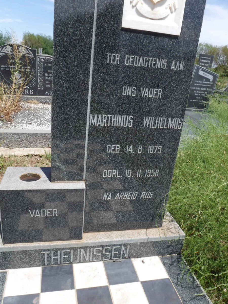 THEUNISSEN Marthinus Wilhelmus 1879-1958