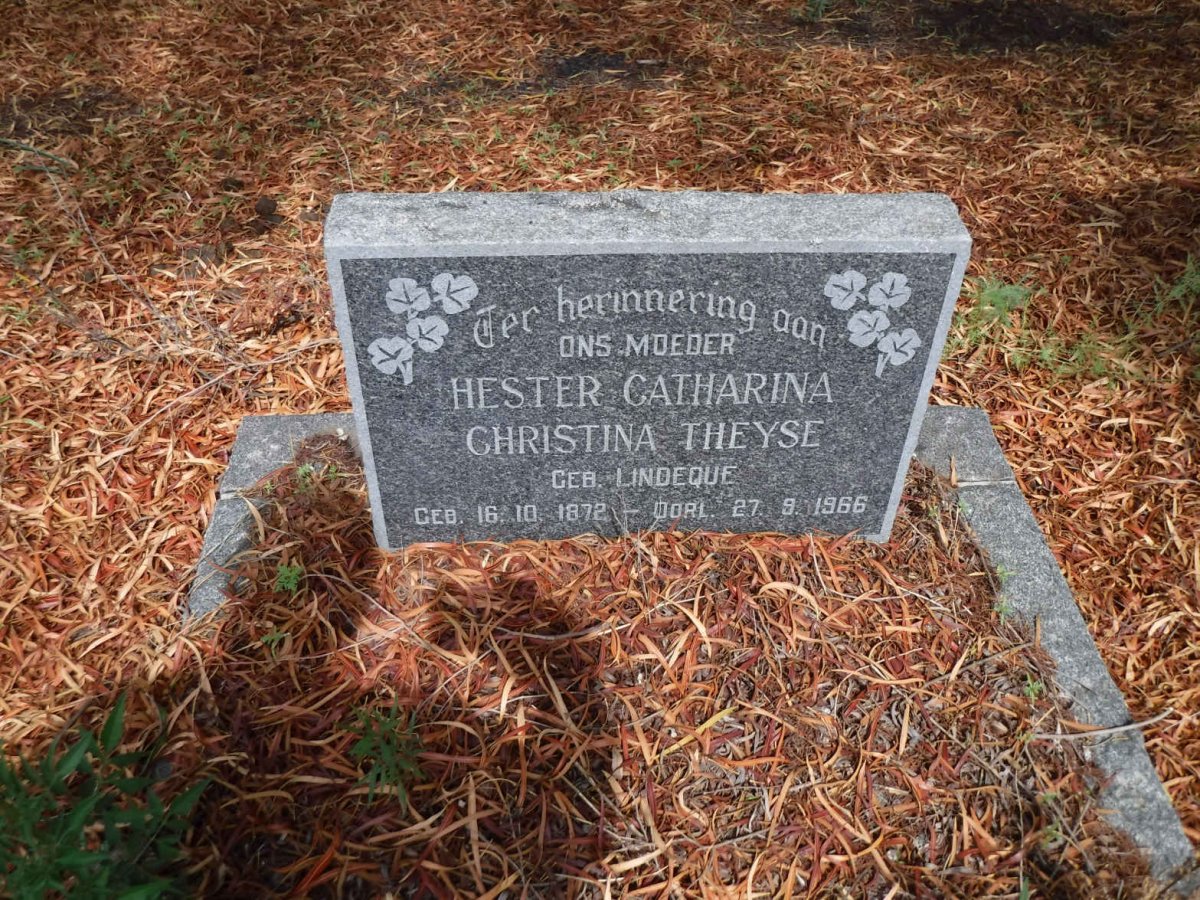 THEYSE Hester Catharina Christina nee LINDEQUE 1872-1966