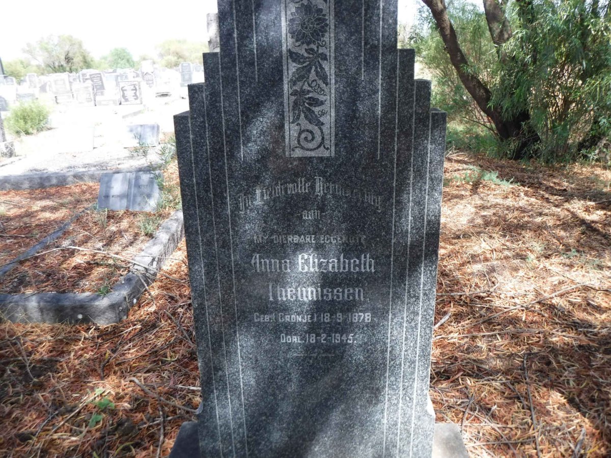 THEUNISSEN Anna Elizabeth nee CRONJE 1878-1945