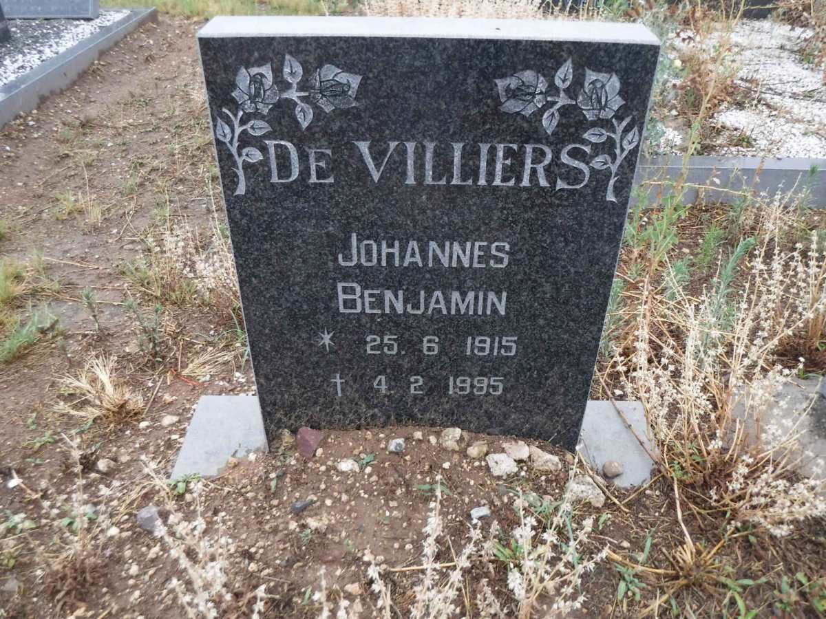 VILLIERS Johannes Benjamin, de 1915-1995