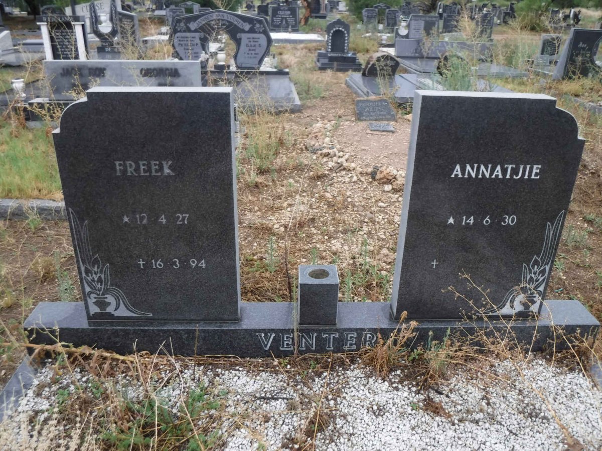 VENTER Freek 1927-1994 &amp; Annatjie 1930-