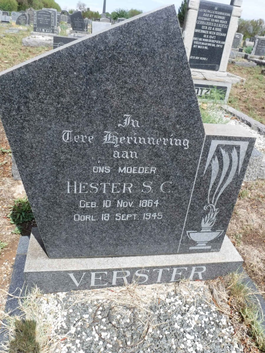 VERSTER Hester S.C. 1864-1945