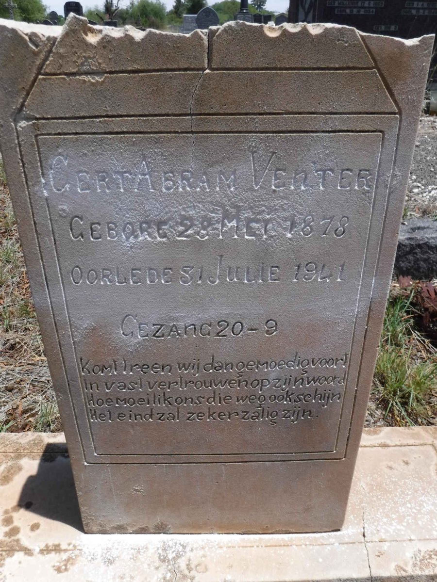 VENTER Gert Abram 1878-1941